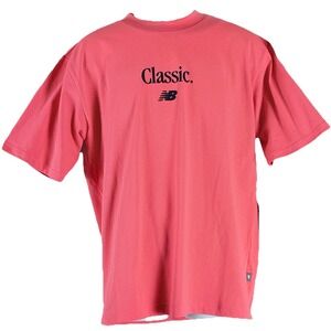 New Balance Logo Tee S Coral Pink NWT Cotton Graphic Shirt Athleisure Streetwear
